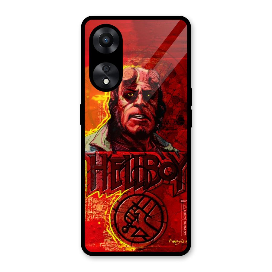Hellboy Artwork Glass Back Case for Oppo A78