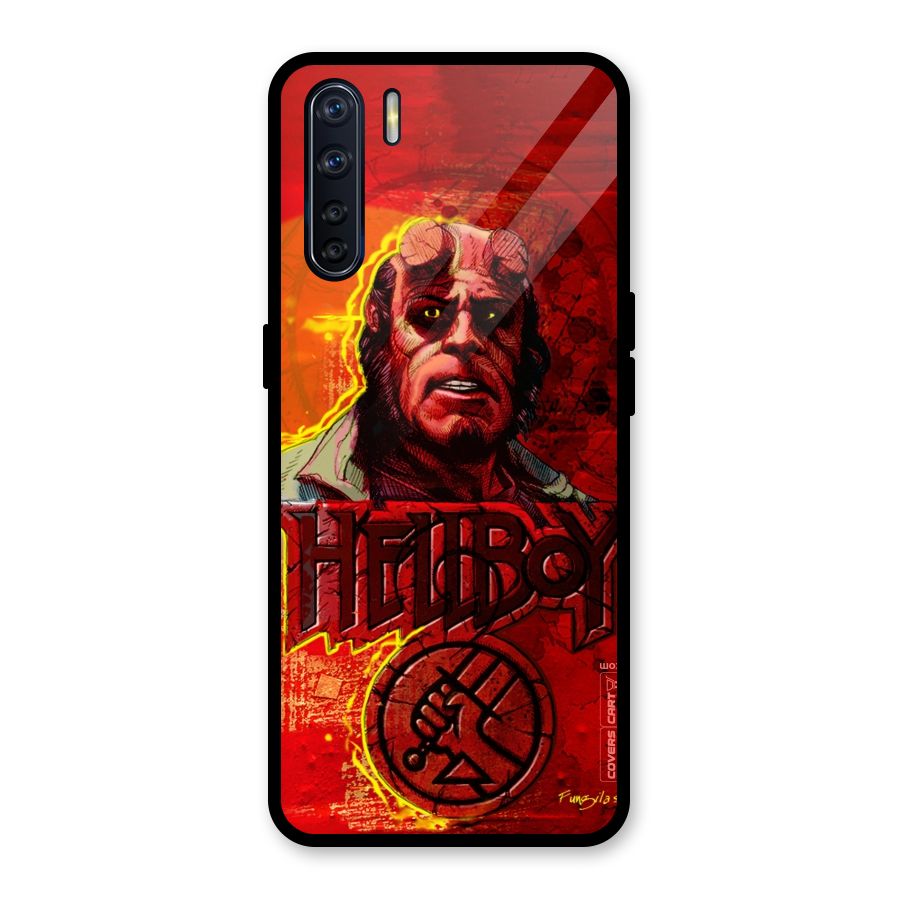 Hellboy Artwork Glass Back Case for Oppo F15