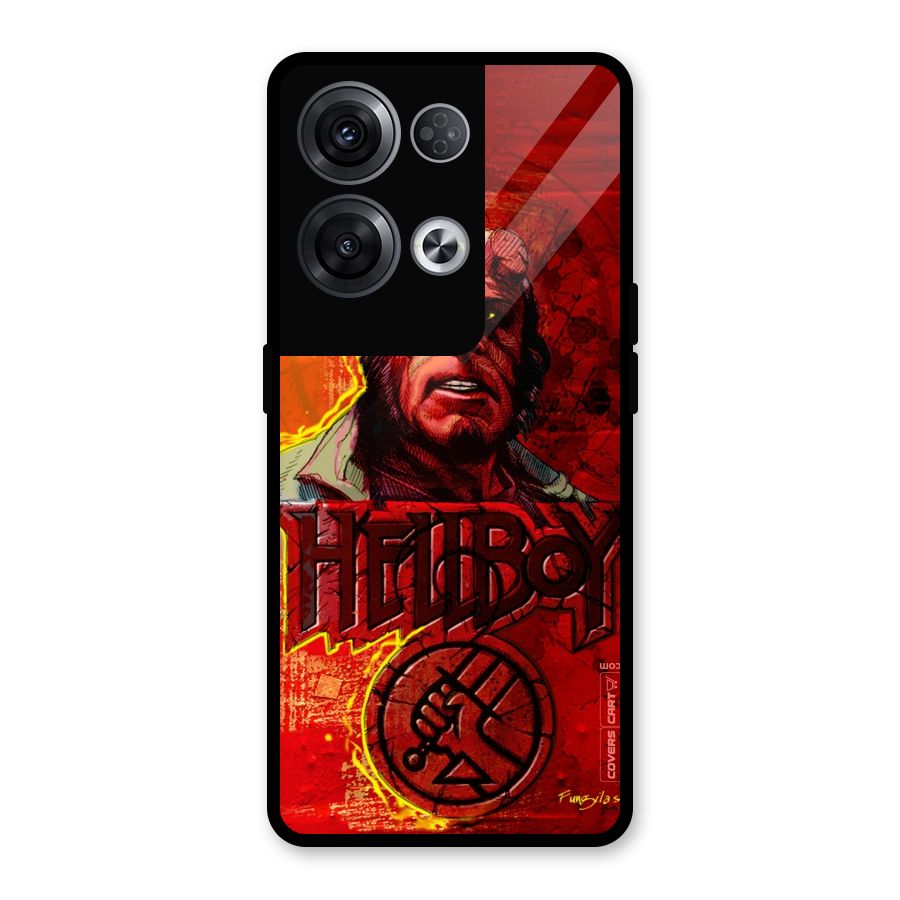 Hellboy Artwork Glass Back Case for Oppo Reno8 Pro 5G