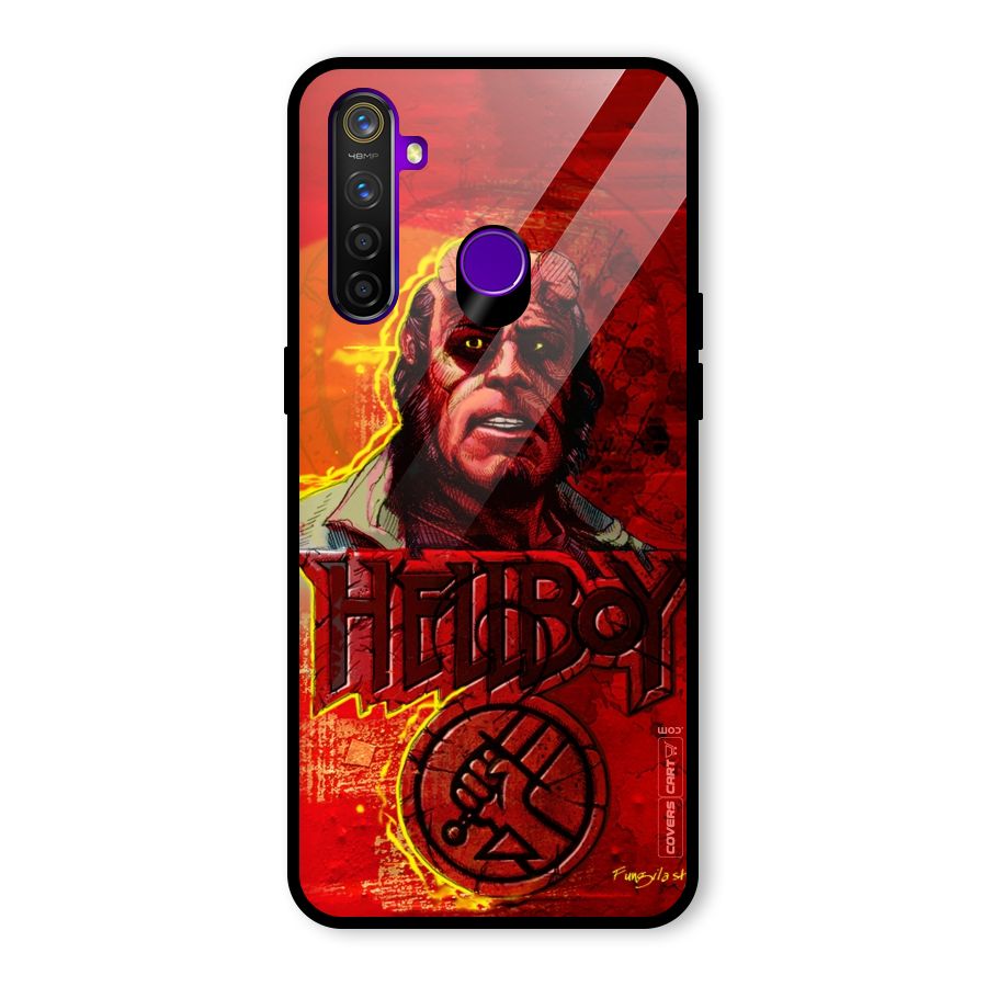 Hellboy Artwork Glass Back Case for Realme 5 Pro