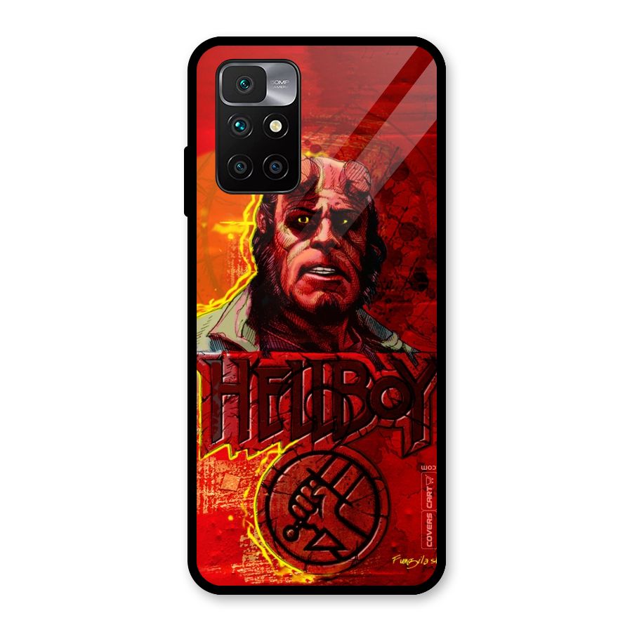Hellboy Artwork Glass Back Case for Redmi 10 Prime