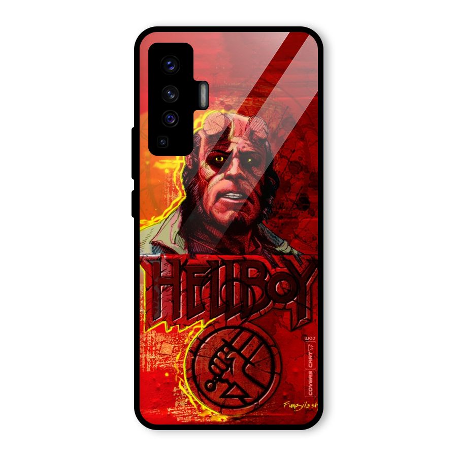 Hellboy Artwork Glass Back Case for Vivo X50