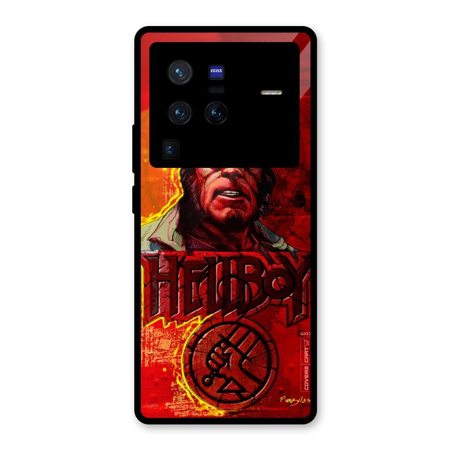 Hellboy Artwork Glass Back Case for Vivo X80 Pro