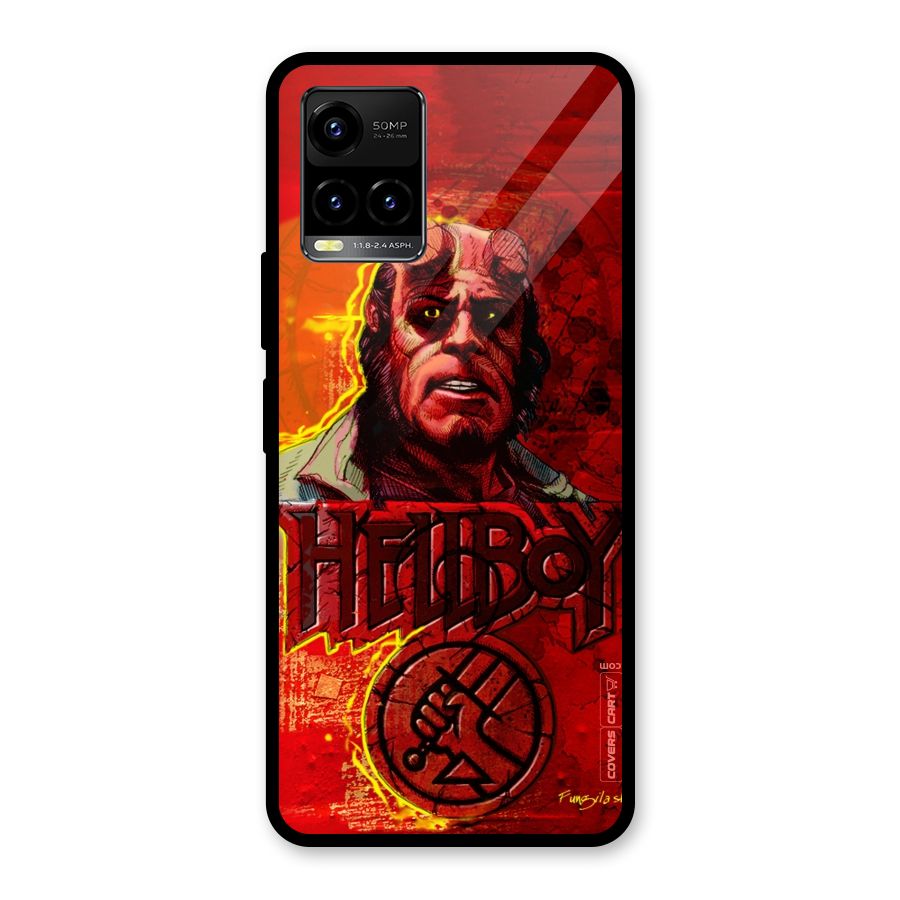 Hellboy Artwork Glass Back Case for Vivo Y21A