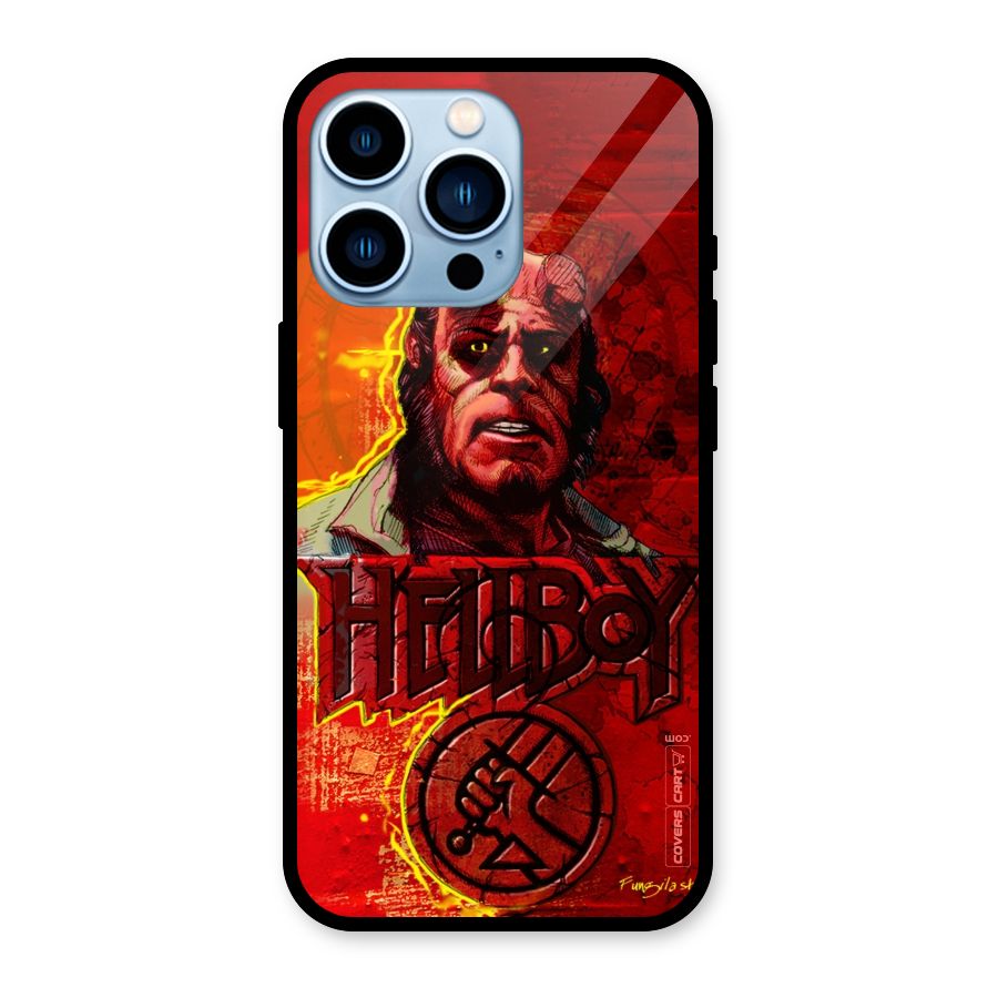 Hellboy Artwork Glass Back Case for iPhone 13 Pro