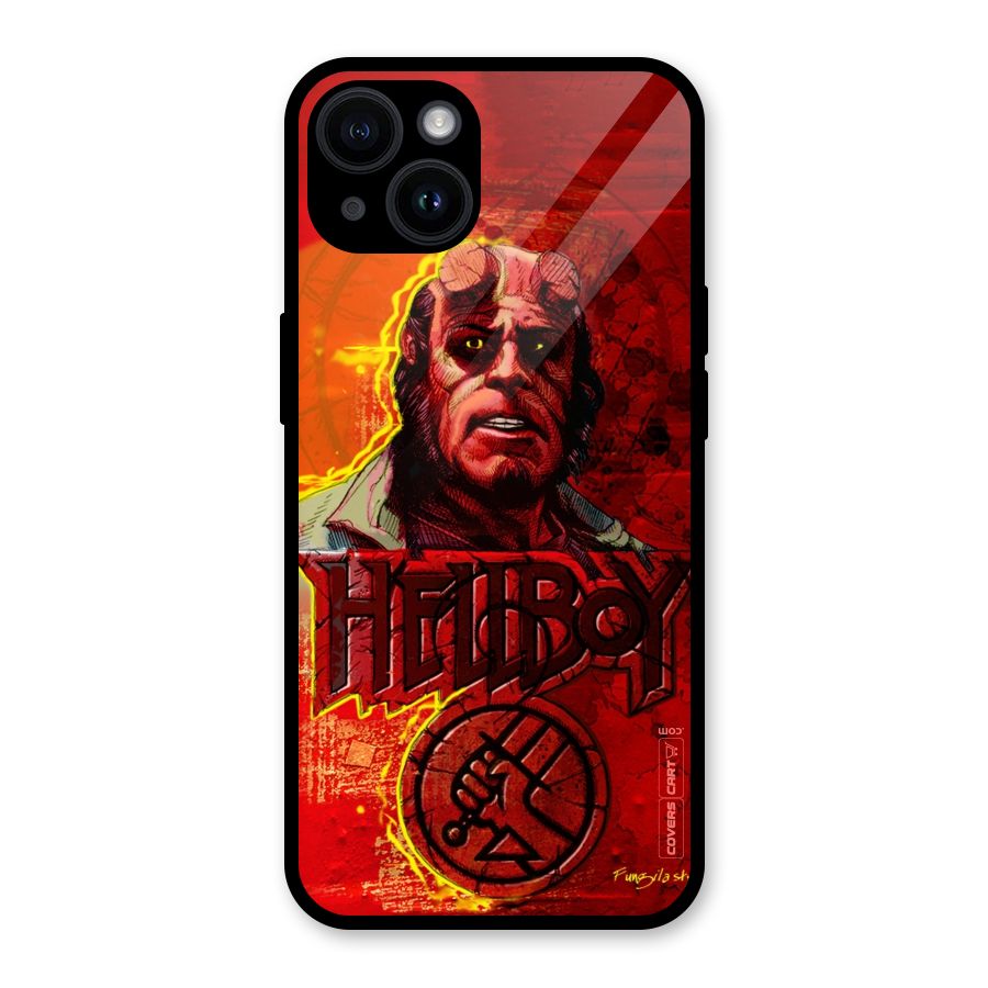 Hellboy Artwork Glass Back Case for iPhone 14