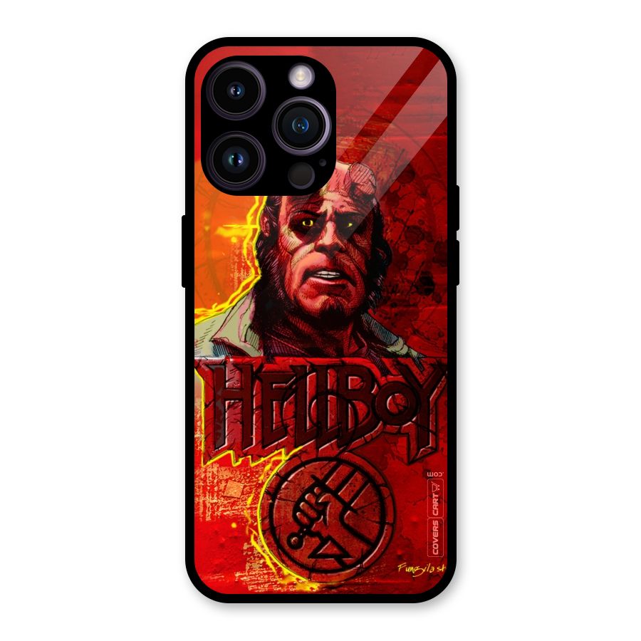 Hellboy Artwork Glass Back Case for iPhone 14 Pro Max