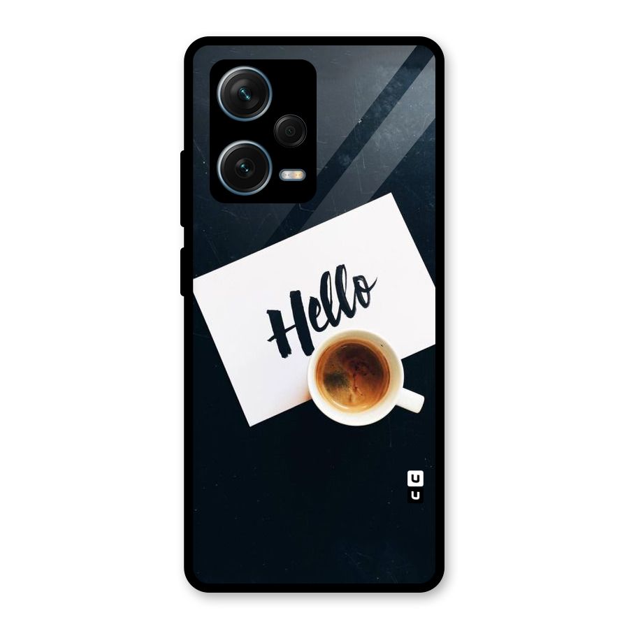 Hello Coffee Glass Back Case for Redmi Note 12 Pro Plus 5G