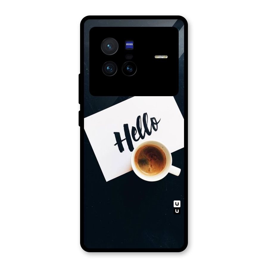 Hello Coffee Glass Back Case for Vivo X80