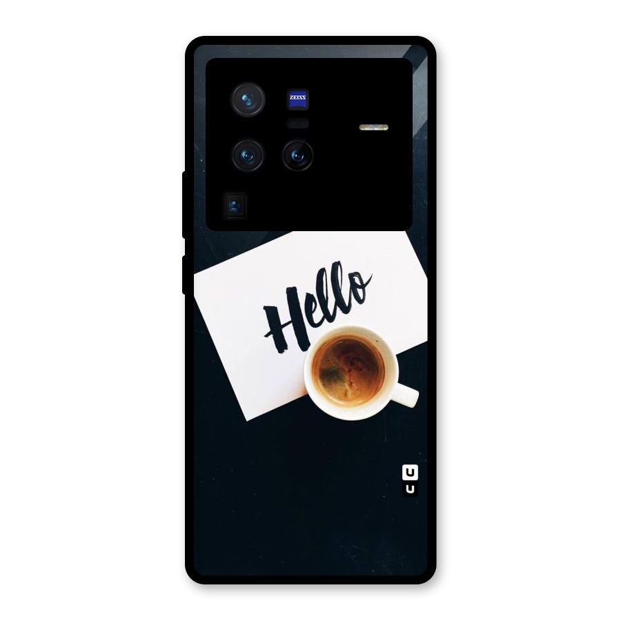 Hello Coffee Glass Back Case for Vivo X80 Pro