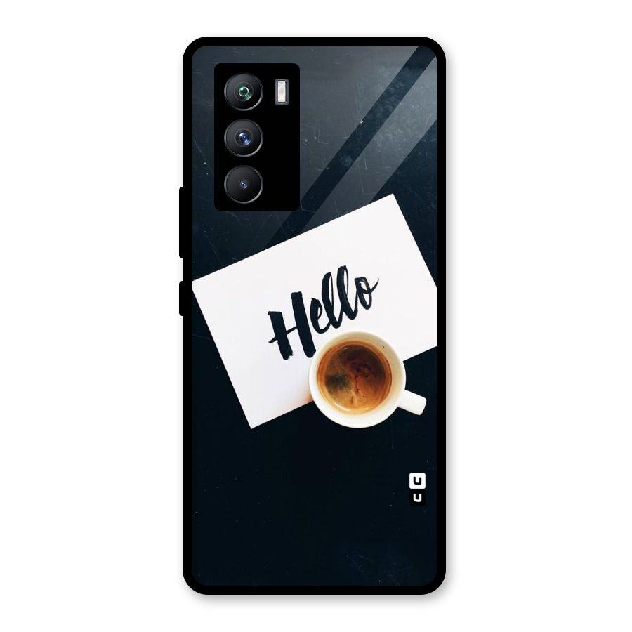 Hello Coffee Glass Back Case for Vivo iQOO 9 SE