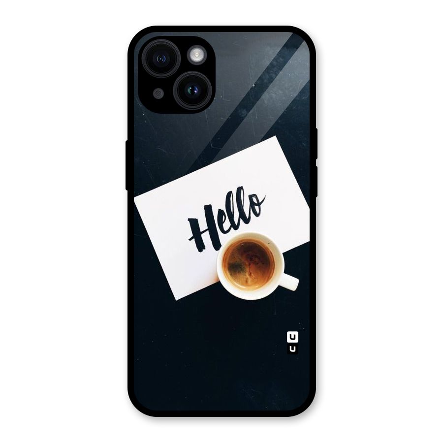 Hello Coffee Glass Back Case for iPhone 14