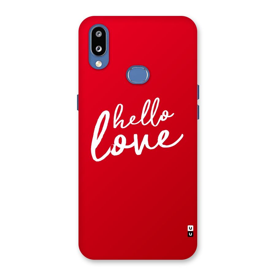 Hello Love Back Case for Galaxy M01s
