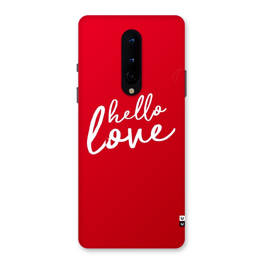 Hello Love Back Case for OnePlus 8