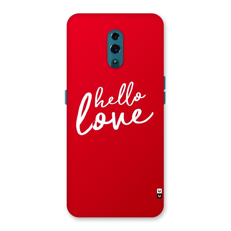 Hello Love Back Case for Oppo Reno