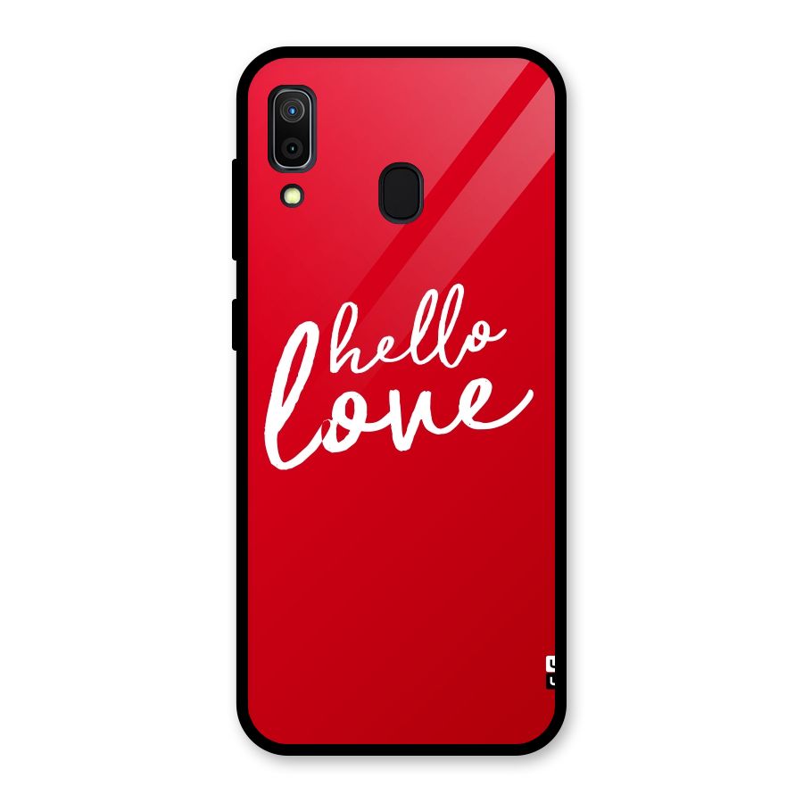 Hello Love Glass Back Case for Galaxy A30
