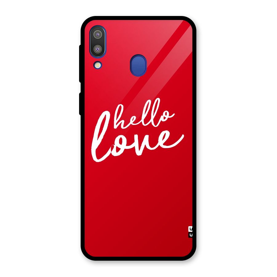 Hello Love Glass Back Case for Galaxy M20
