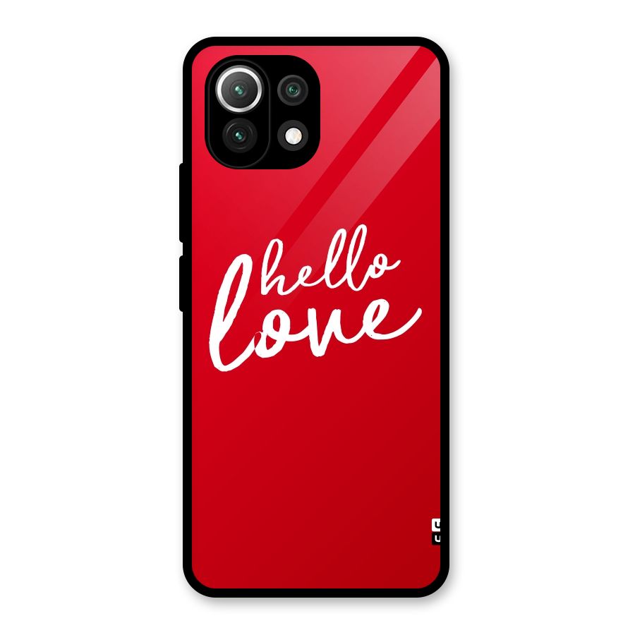 Hello Love Glass Back Case for Mi 11 Lite