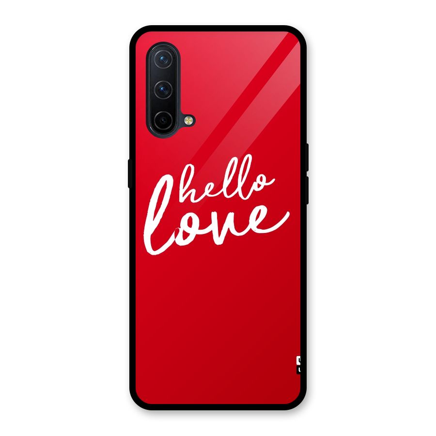 Hello Love Glass Back Case for OnePlus Nord CE 5G