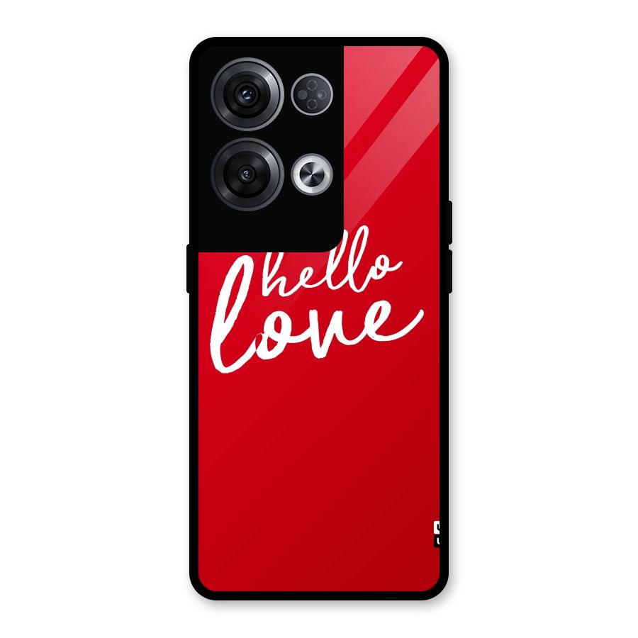 Hello Love Glass Back Case for Oppo Reno8 Pro 5G