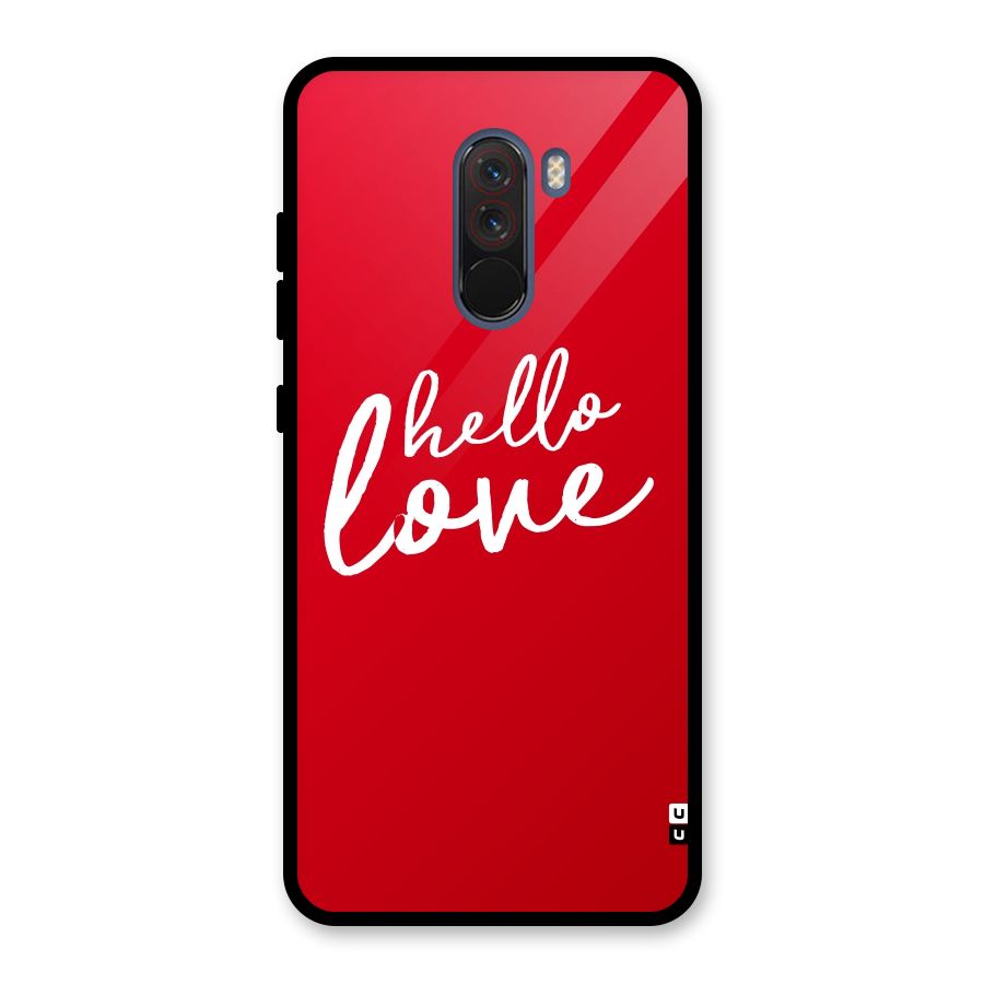 Hello Love Glass Back Case for Poco F1