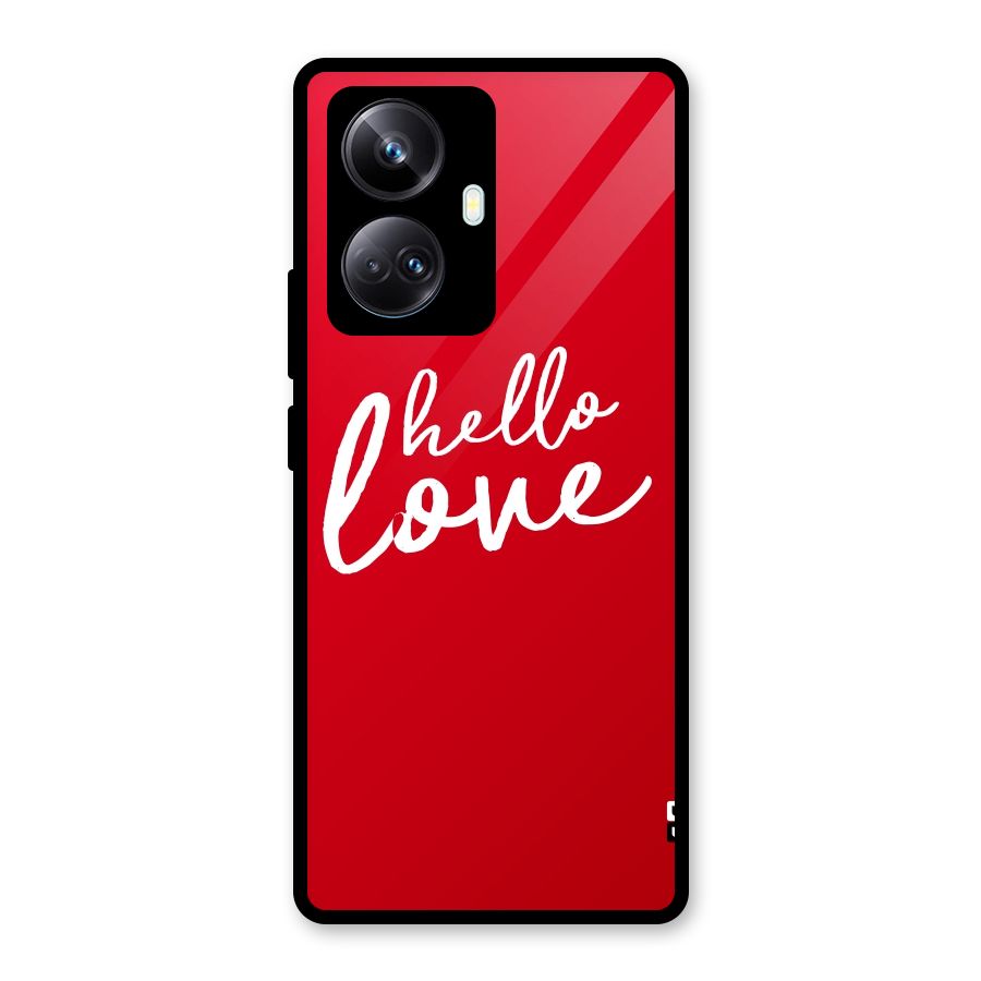 Hello Love Glass Back Case for Realme 10 Pro Plus