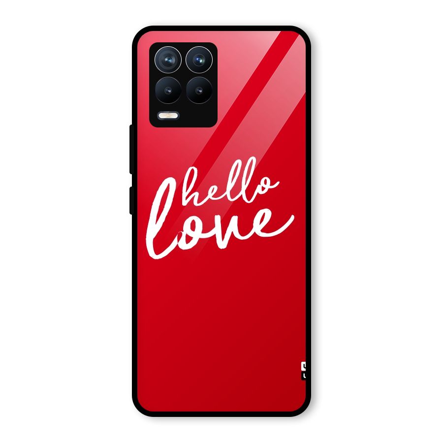 Hello Love Glass Back Case for Realme 8