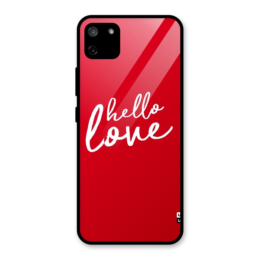 Hello Love Glass Back Case for Realme C11
