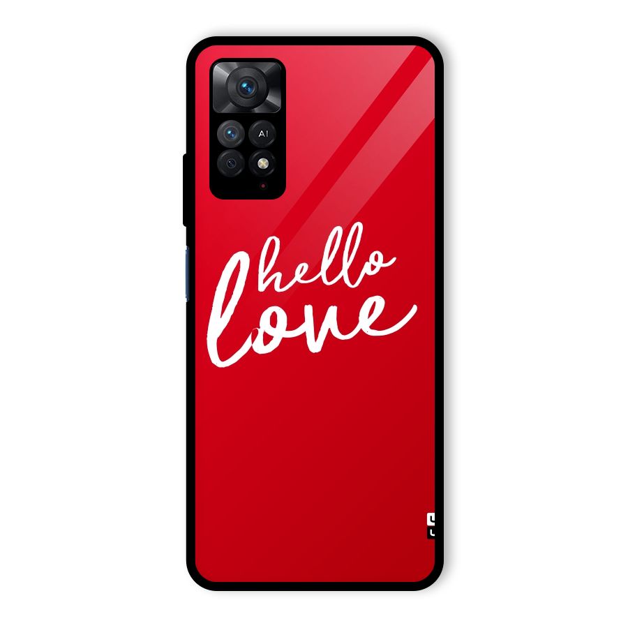 Hello Love Glass Back Case for Redmi Note 11 Pro