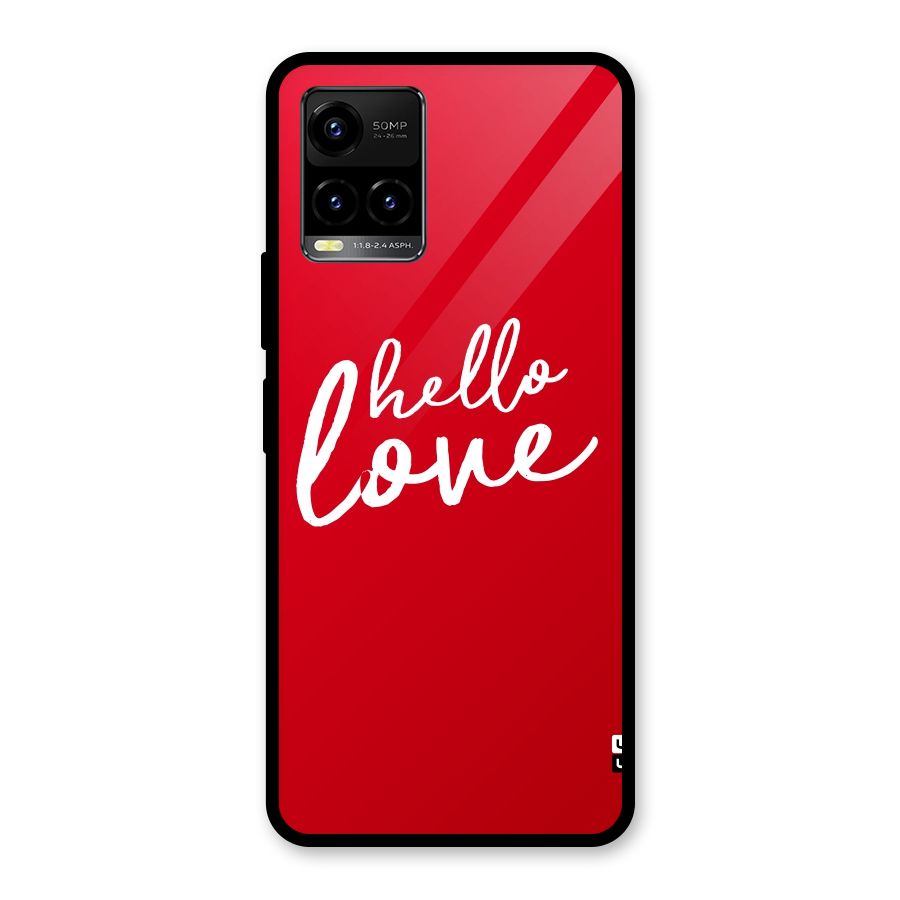 Hello Love Glass Back Case for Vivo Y21A