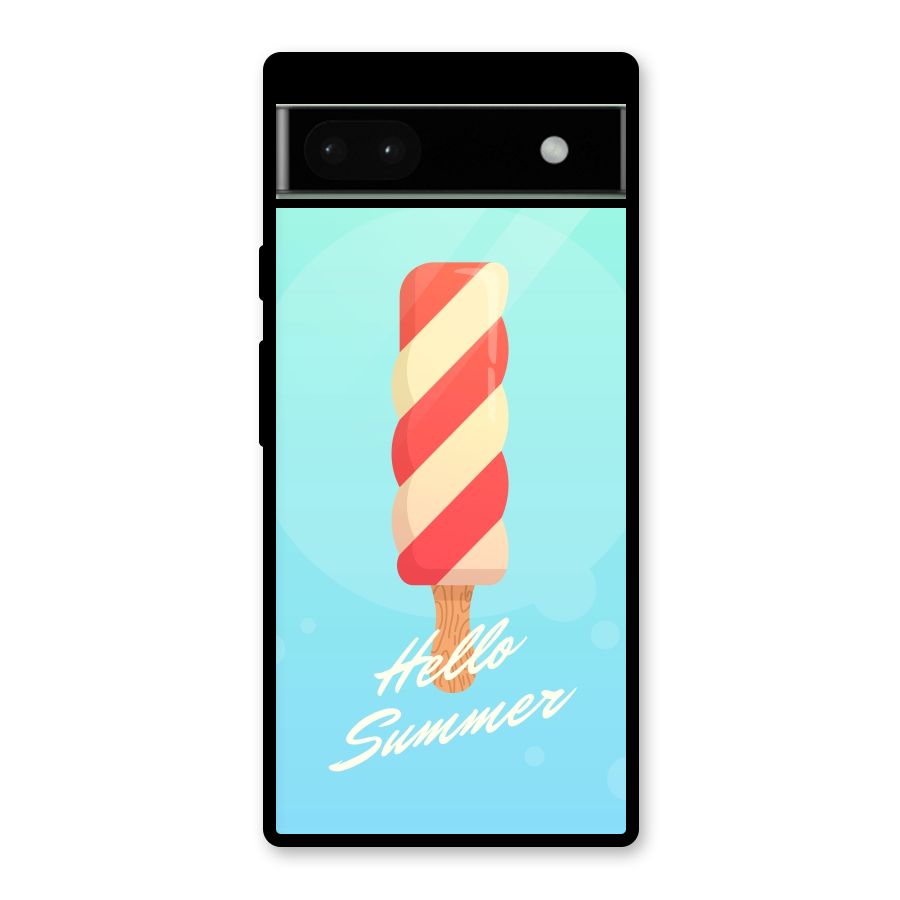 Hello Summer Glass Back Case for Google Pixel 6a