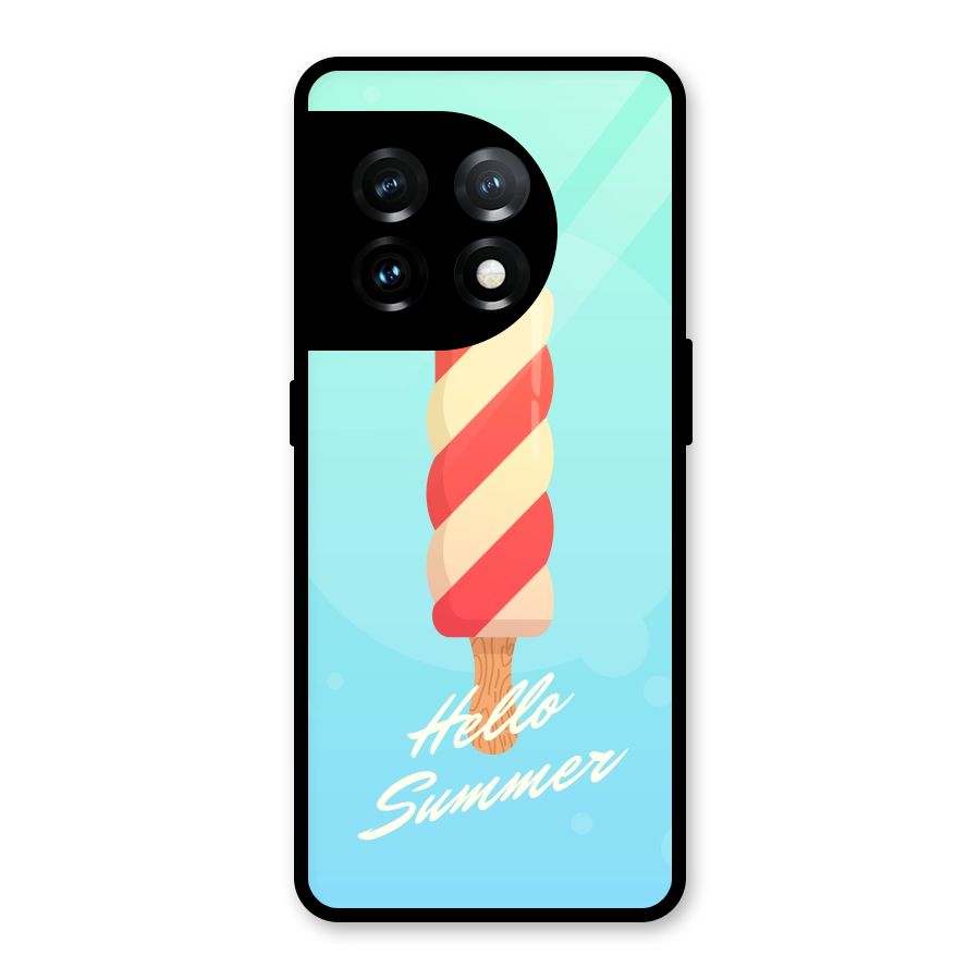 Hello Summer Glass Back Case for OnePlus 11