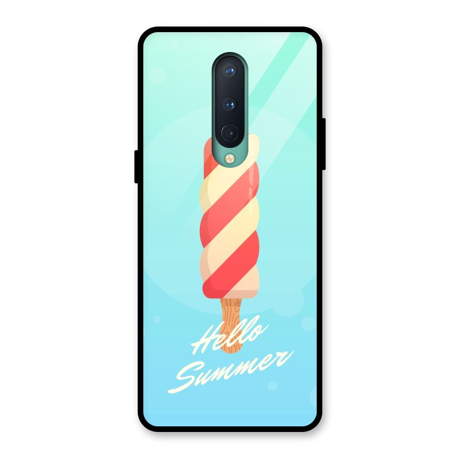 Hello Summer Glass Back Case for OnePlus 8