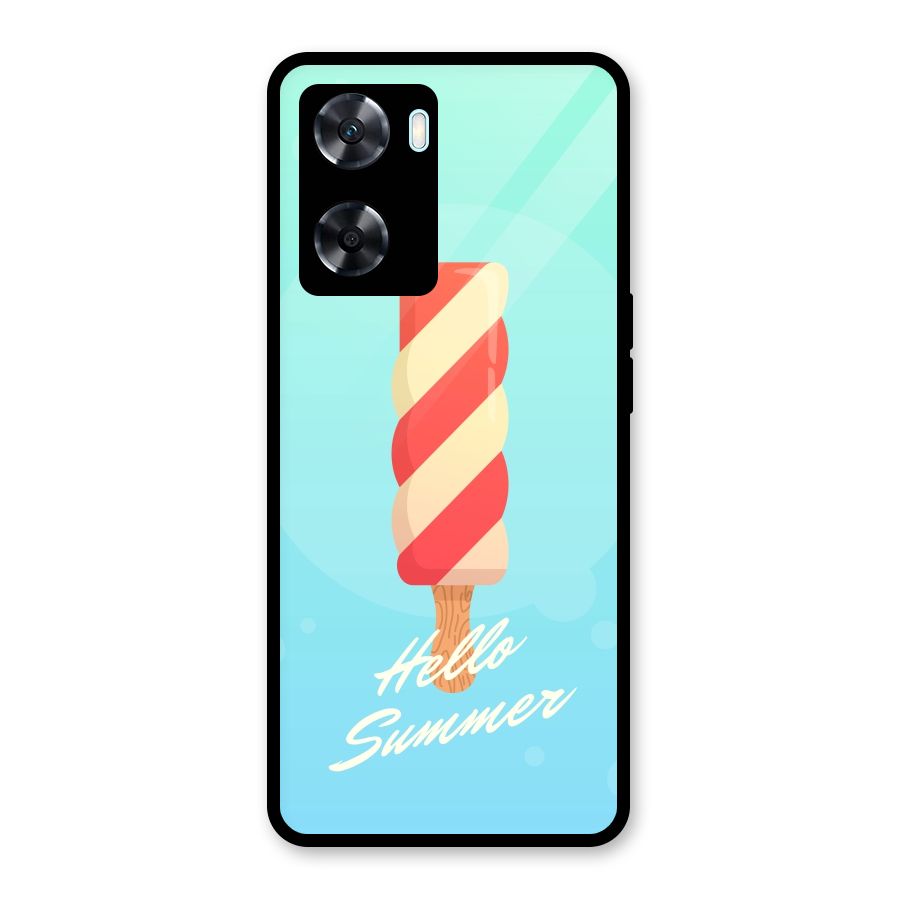 Hello Summer Glass Back Case for Oppo A77