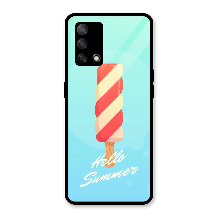 Hello Summer Glass Back Case for Oppo F19