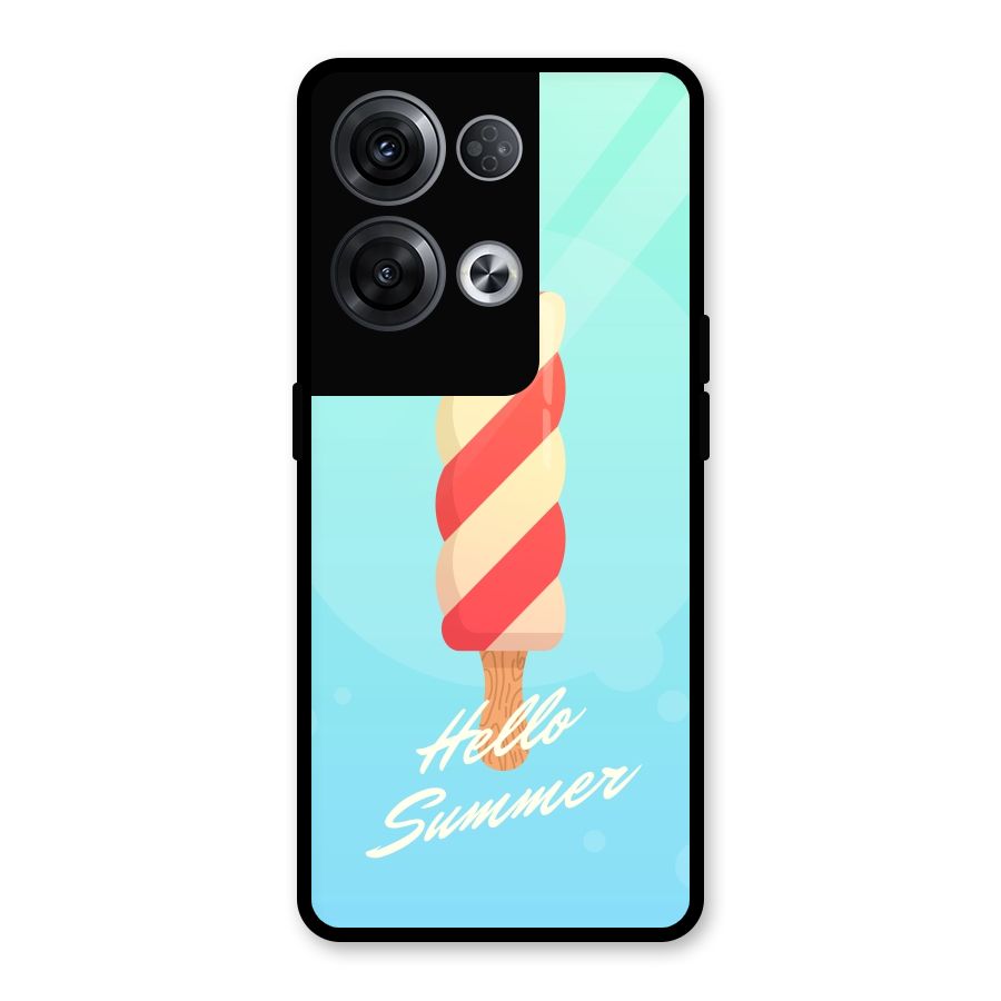 Hello Summer Glass Back Case for Oppo Reno8 Pro 5G