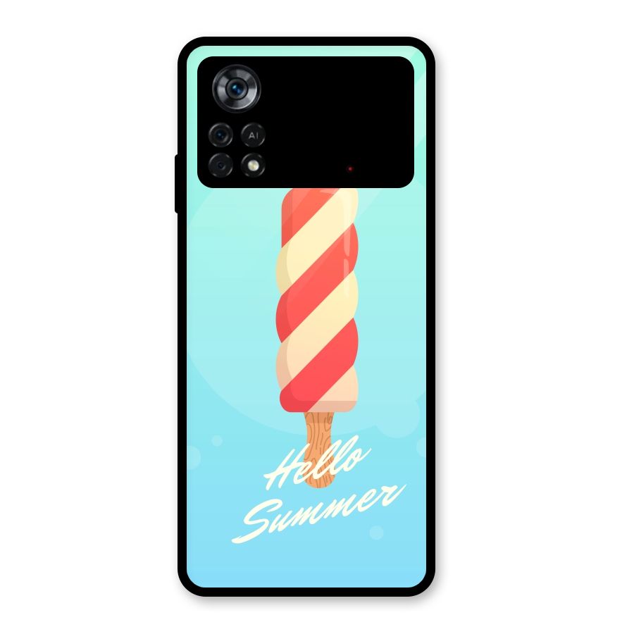 Hello Summer Glass Back Case for Poco X4 Pro 5G