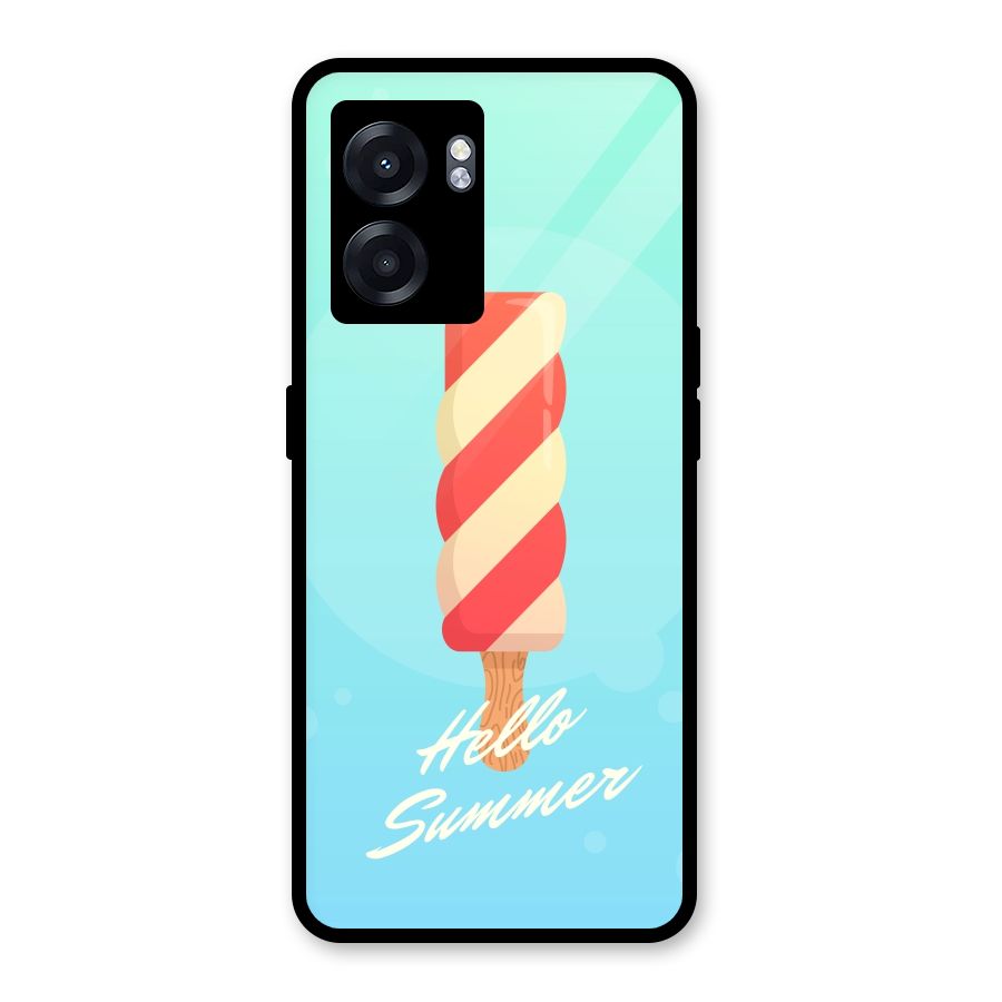 Hello Summer Glass Back Case for Realme Narzo 50 5G