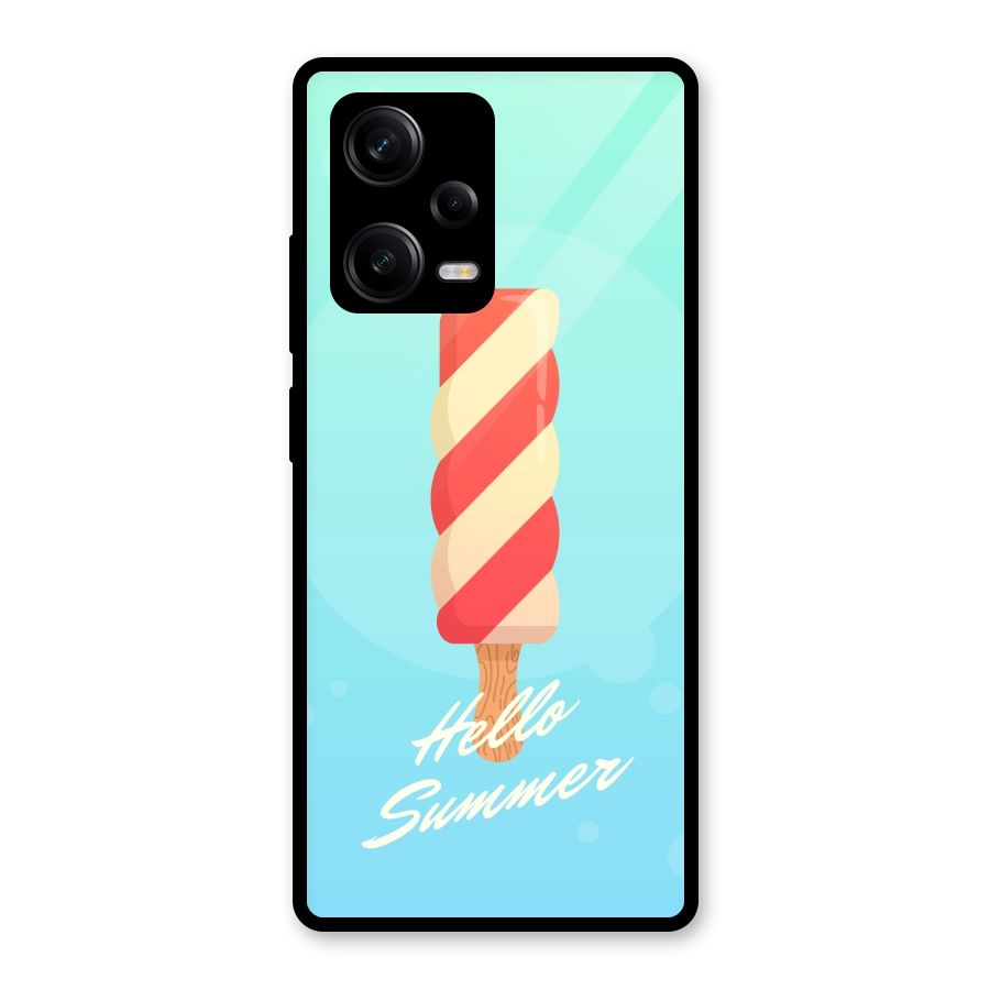 Hello Summer Glass Back Case for Redmi Note 12 Pro