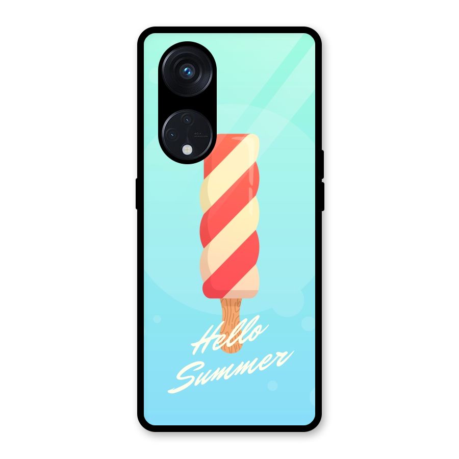Hello Summer Glass Back Case for Reno8 T 5G