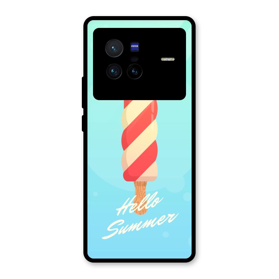 Hello Summer Glass Back Case for Vivo X80