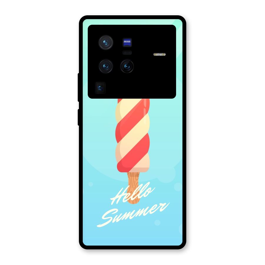 Hello Summer Glass Back Case for Vivo X80 Pro