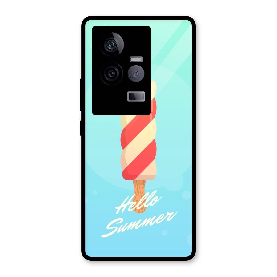 Hello Summer Glass Back Case for Vivo iQOO 11 5G