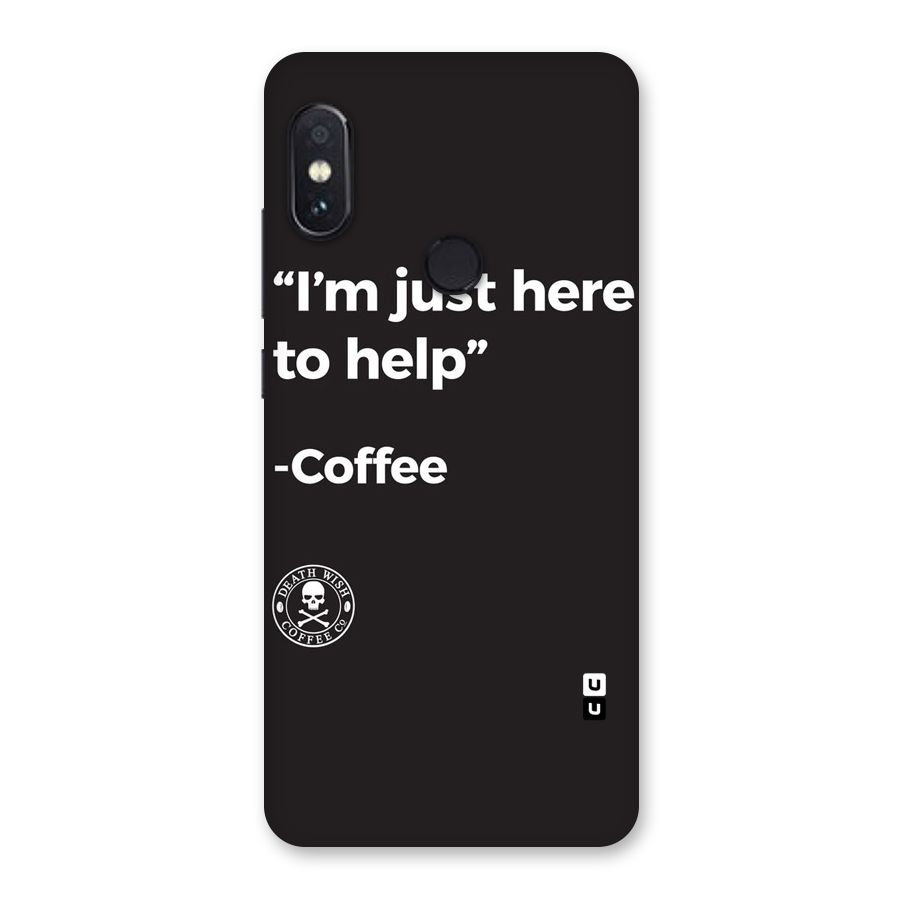 Here To Help Back Case for Redmi Note 5 Pro