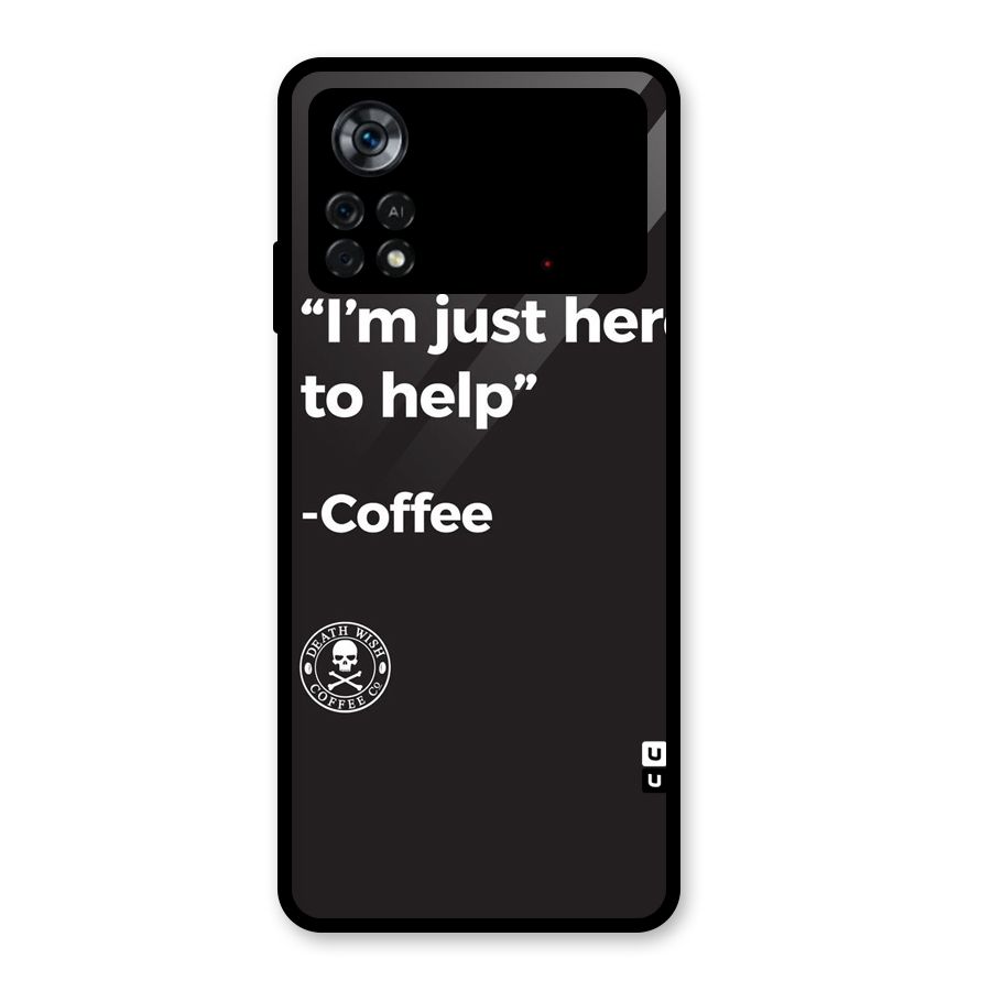 Here To Help Glass Back Case for Poco X4 Pro 5G