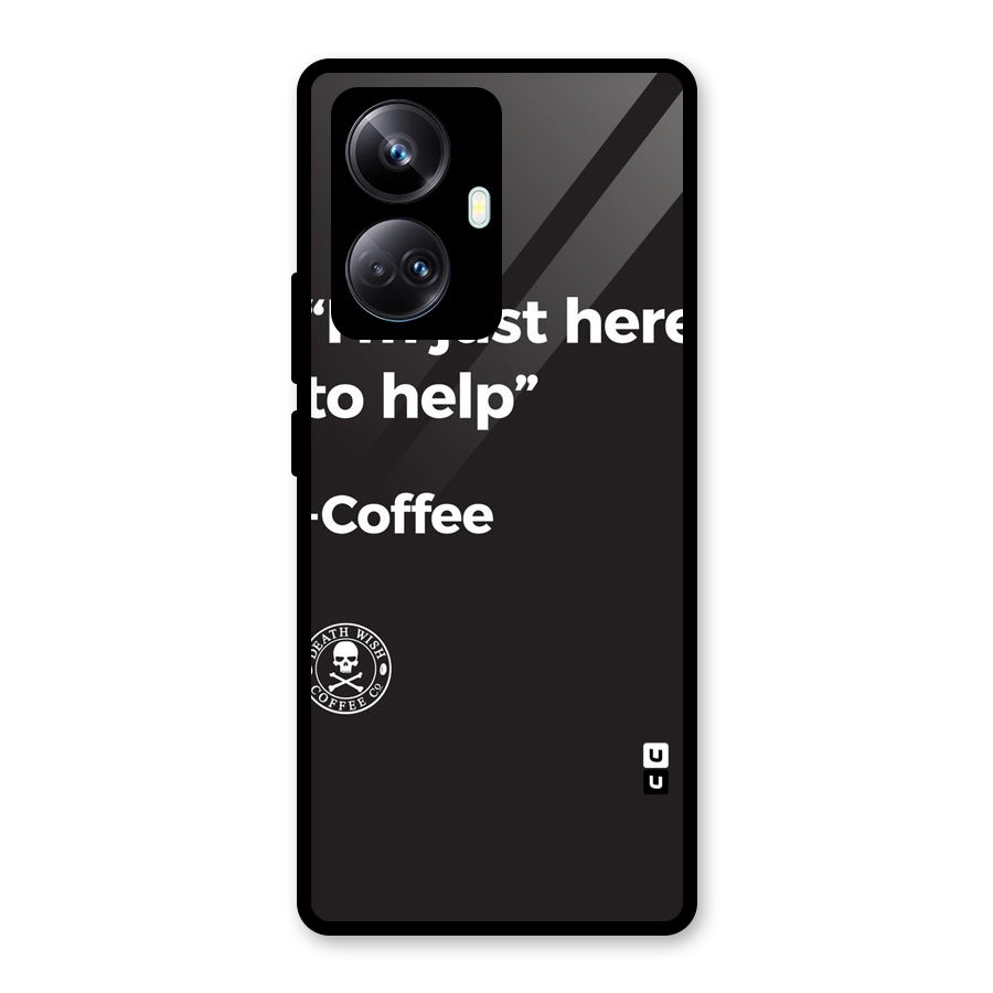 Here To Help Glass Back Case for Realme 10 Pro Plus