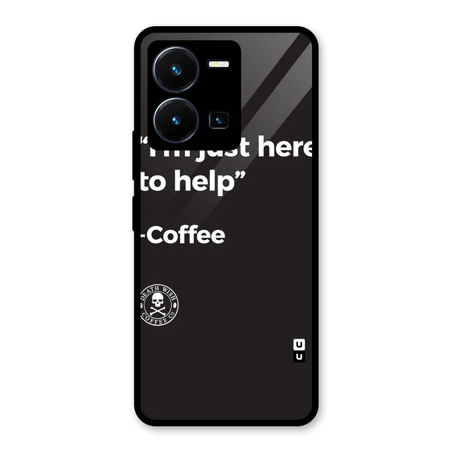 Here To Help Glass Back Case for Vivo Y35