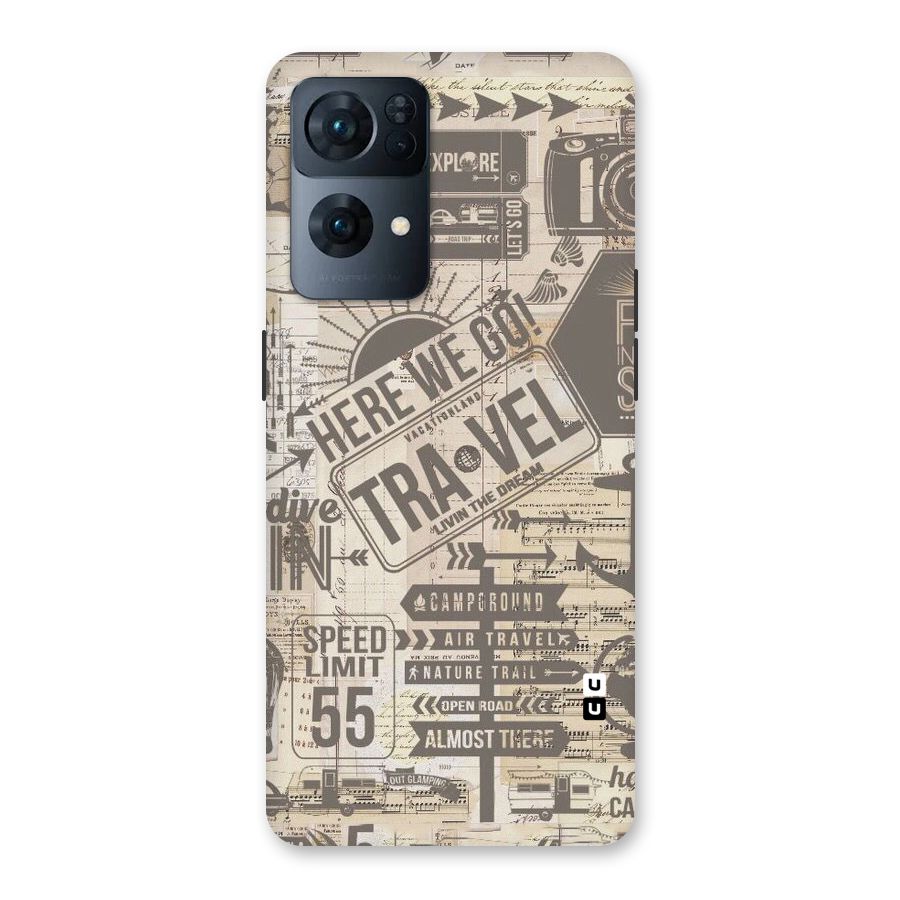 Here We Travel Back Case for Oppo Reno7 Pro 5G