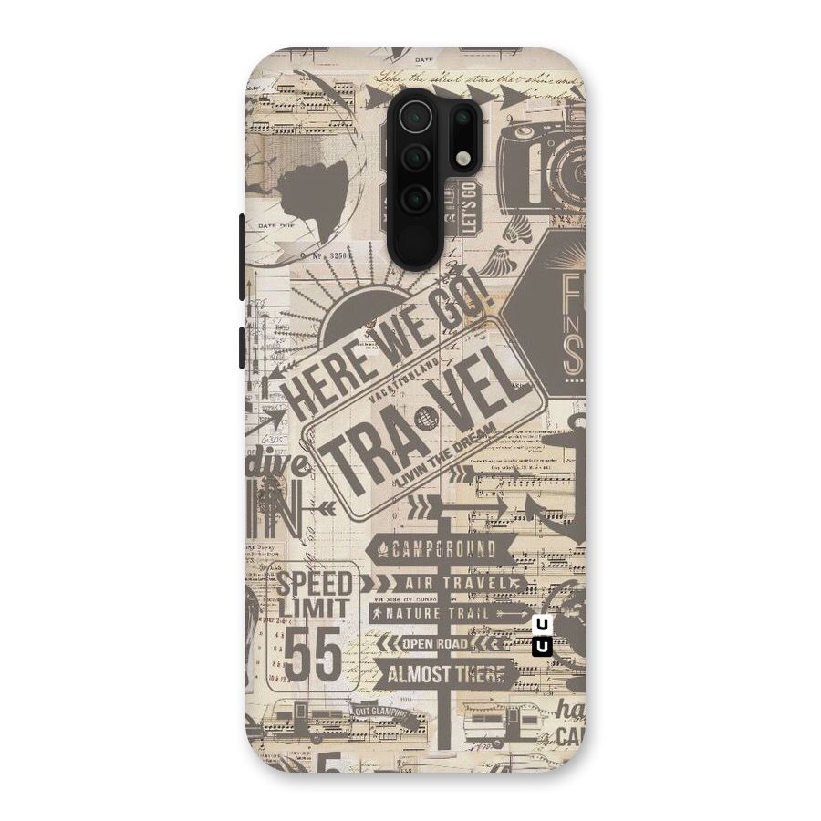 Here We Travel Back Case for Redmi 9 Prime