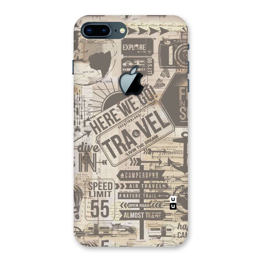 Here We Travel Back Case for iPhone 7 Plus Apple Cut